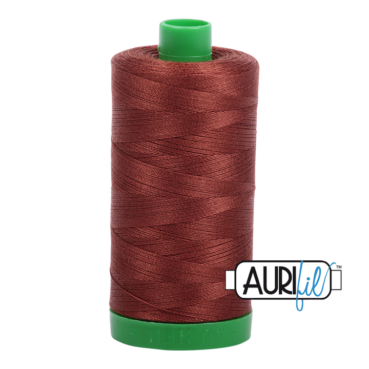 Aurifil Thread - Copper Brown 4012 - 40wt