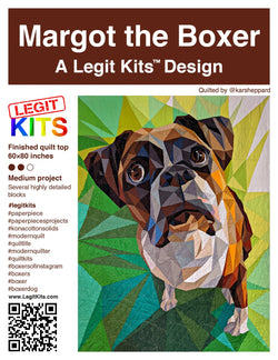 LEGIT KITS, Margot the Boxer Quilt Kit Quilt Kit Piece Fabric Co. 