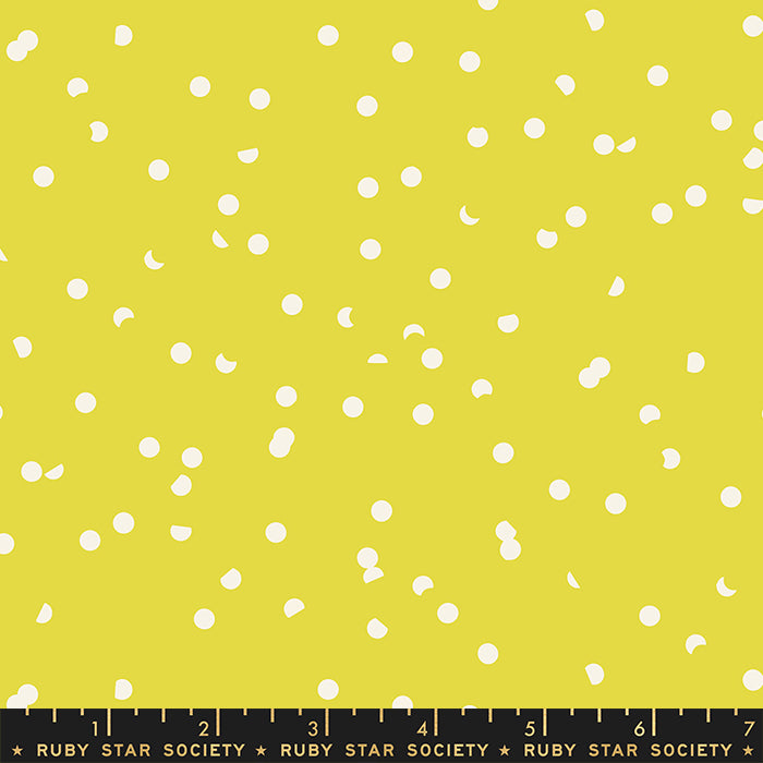 Jolly Basics; Hole Punch Dot - Citron, 1/4 yard