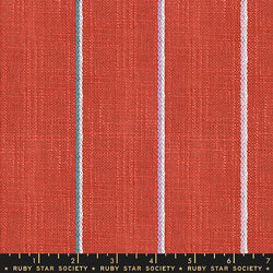 Warp & Weft Heirloom Wovens - Persimmon Heavyweight Stripe Fabric Ruby Star Society 