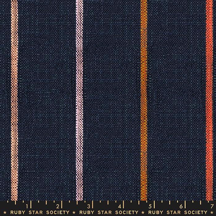 Warp & Weft Heirloom Wovens - Navy Chore Coat Stripe Fabric Ruby Star Society 