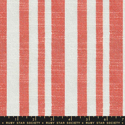 Warp & Weft Heirloom Wovens - Persimmon Woven Texture Stripe Fabric Ruby Star Society 