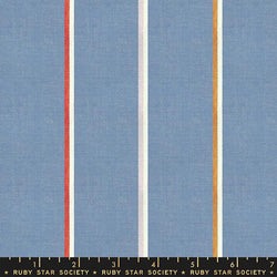Warp & Weft Heirloom Wovens - Blue Linework Lightweight Fabric Ruby Star Society 
