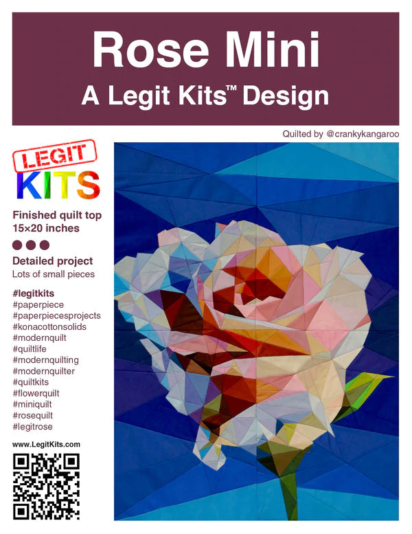 LEGIT KITS, Rose Mini Quilt Kit Quilt Kit Piece Fabric Co. 