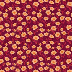 AGF Season & Spice; Bountiful Daisies Cherry COMING SOON Fabric Art Gallery Fabrics 