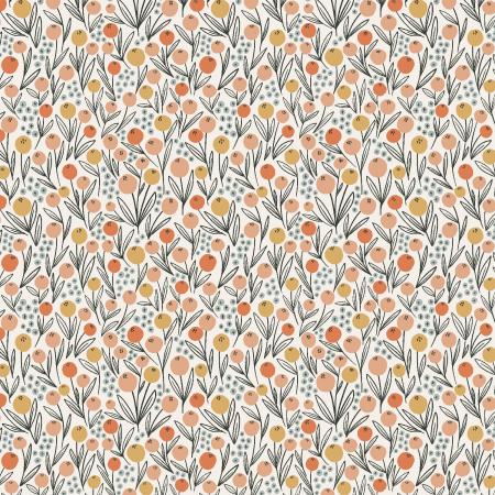 Get Out and Explore; Camping Flowers - Sunrise Coral, 1/4 yard