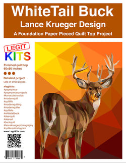 LEGIT KITS, White Tail Buck Quilt Kit Quilt Kit Piece Fabric Co. 