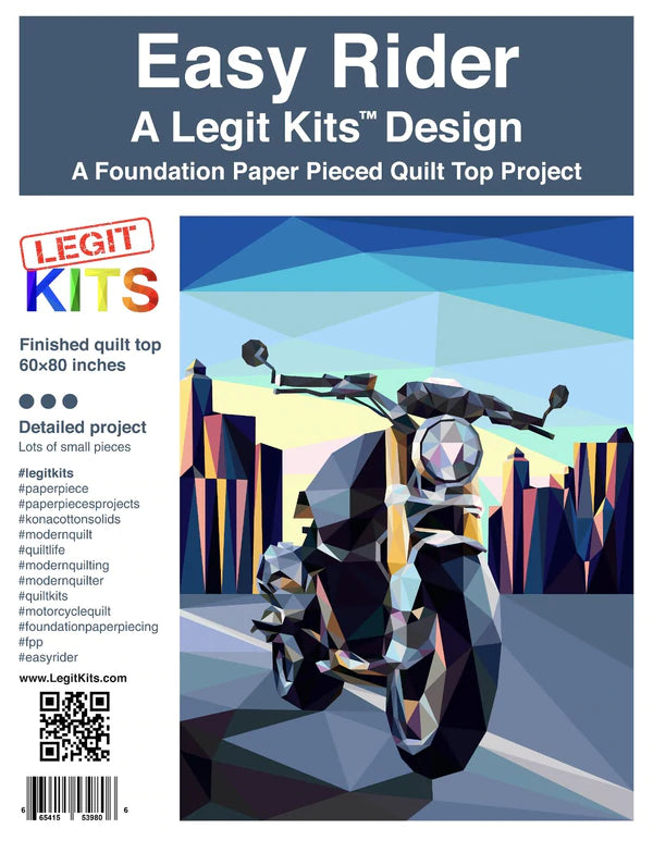LEGIT KITS, Easy Rider Quilt Kit Quilt Kit Piece Fabric Co. 