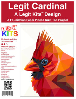 LEGIT KITS, Legit Cardinal Quilt Kit Quilt Kit Piece Fabric Co. 