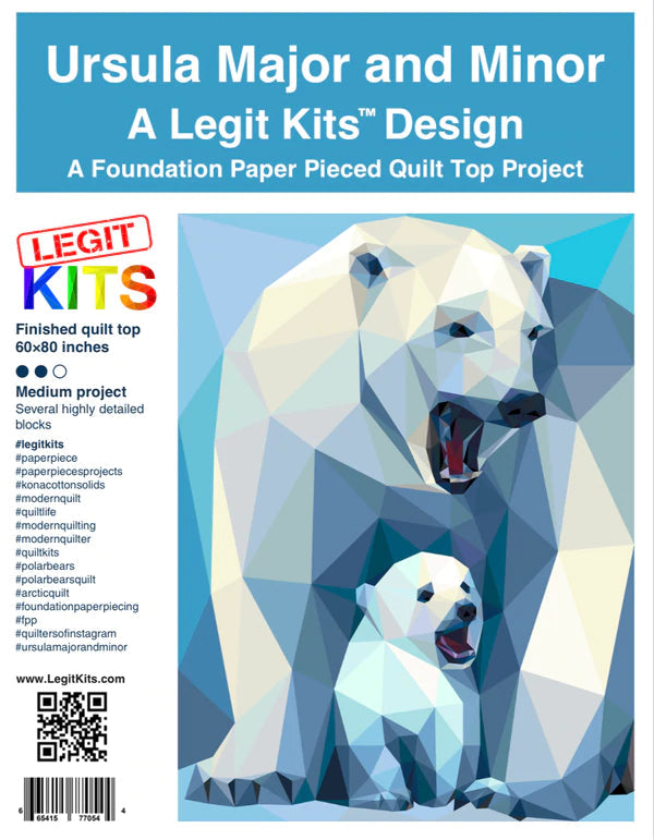 LEGIT KITS, Ursula Major and Minor Quilt Kit Quilt Kit Piece Fabric Co. 