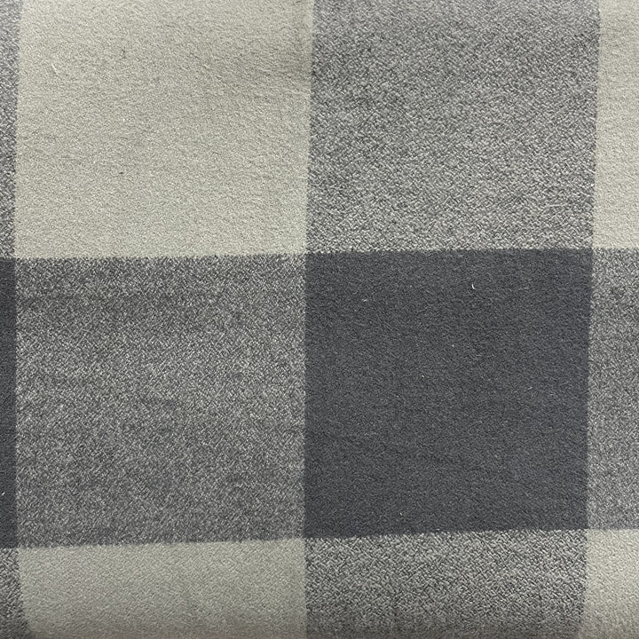 Mammoth Organic Flannel - Charcoal Fabric Piece Fabric Co. 