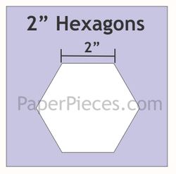 2" Hexagon Paper Pieces Notion Erie Quilt 