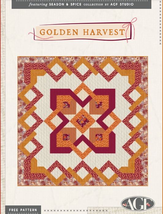 Golden Harvest Quilt Kit - Free Pattern Quilt Kit Art Gallery Fabrics 